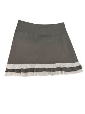 GOLFTINI Gray White Ruffle Hem Performance Golf Tennis Skort size xs